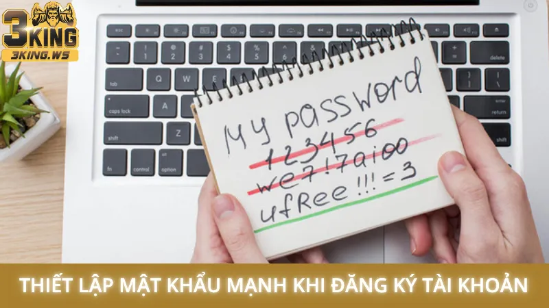 Thiết lập mật khẩu mạnh khi đăng ký tài khoản
